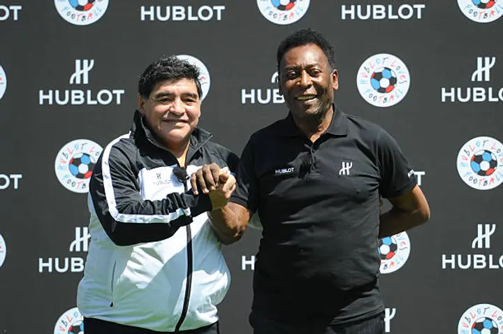 News Central - Hublot creates football history again - Pelé and Maradona  for once in a lifetime match