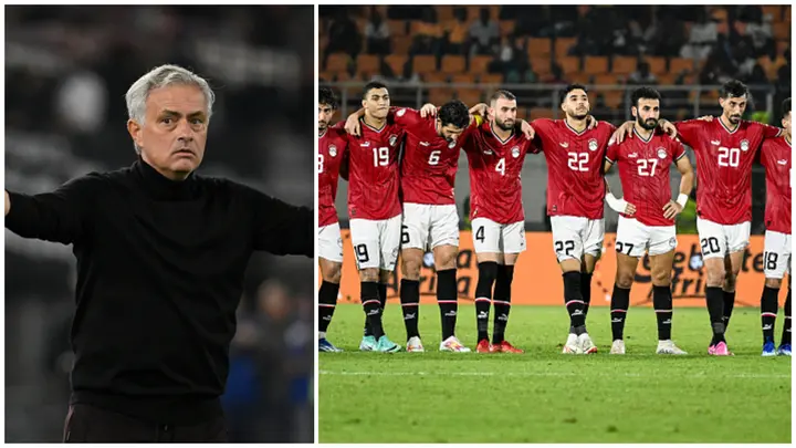 Jose Mourinho is said to have been surprised by Egypt's exit from the AFCON 2023. Photos: Domenico Cippitelli and Sia Kambou.