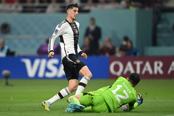 Kai Havertz was frustrated by Japan in Germany's shock 2-1 World Cup defeat to Japan