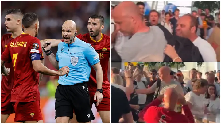 Anthony Taylor, Roma fans, airport, abuse, attack, Europa League final