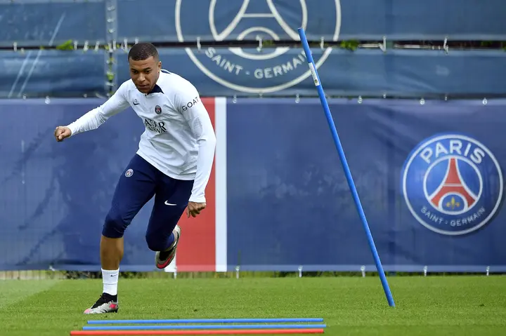 Mbappe in training