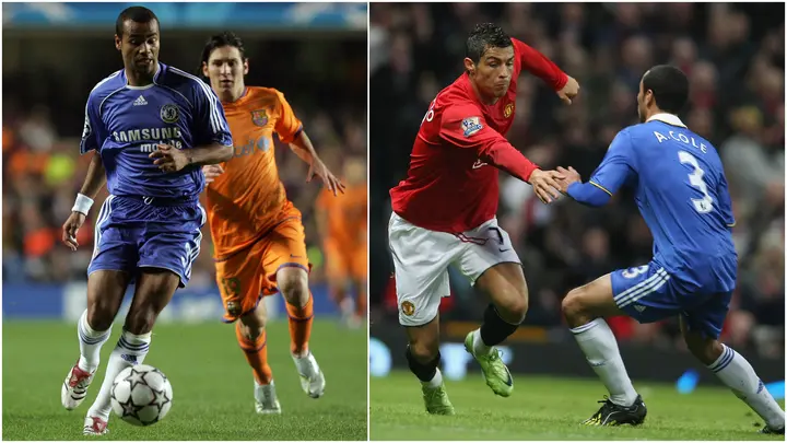 Ashley Cole, Lionel Messi, Cristiano Ronaldo, left-back, England