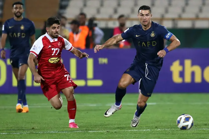 Cristiano Ronaldo missed two chances but played a key role in Al Nassr's 2-0 win over Persepolis