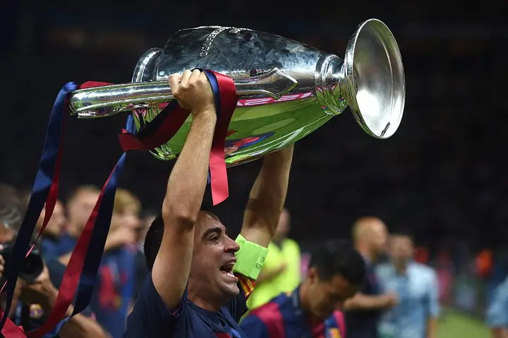 How many Champions League titles has Xavi won?