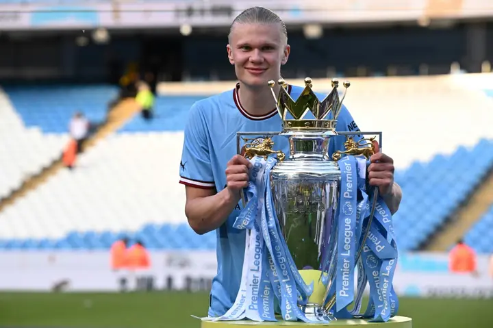 Erling Haaland has been named both Premier League player and young player of the season