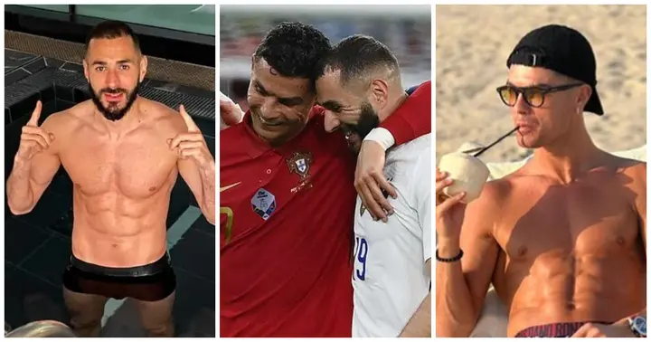 Cristiano Ronaldo caught on camera instructing Benzema where to