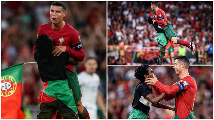 Cristiano Ronaldo, pitch invader, Portugal