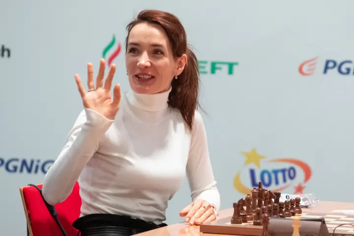 Beautiful female chess players