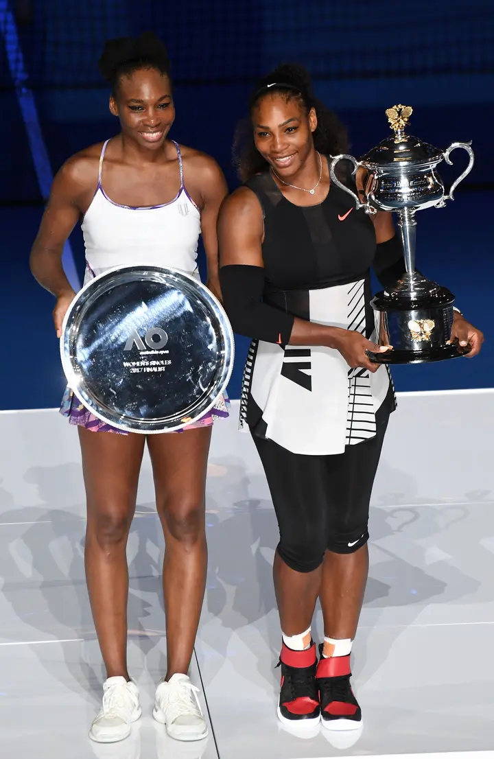 Serena Williams vs Venus Williams trophies