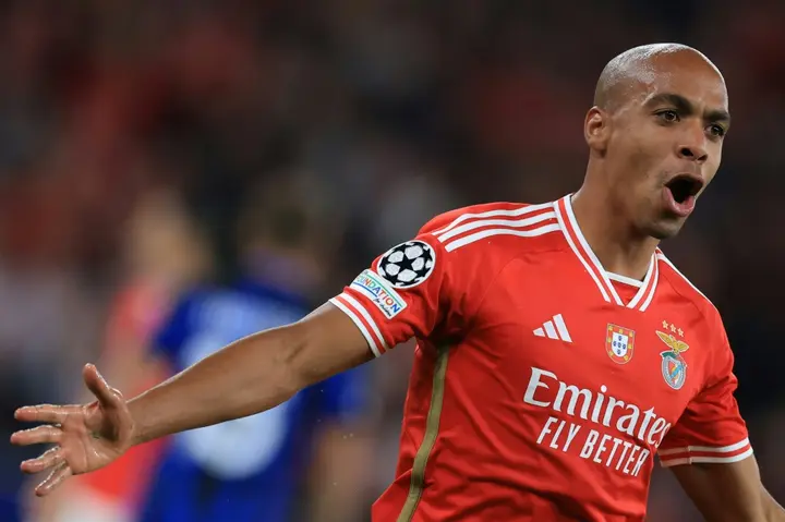 Joao Mario netted a hat-trick in Benfica's draw with Inter Milan in Group D