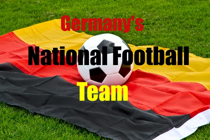 Germany's flag under a ball