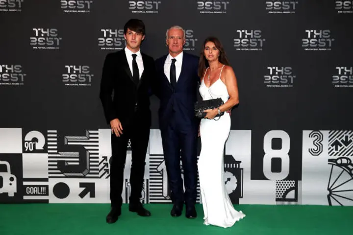 Didier Deschamps, a former Juventus and Chelsea midfielder as well as  ex-captain of the French team, waves during his official presentation as  new coach of Juventus soccer club, in Acqui Terme training