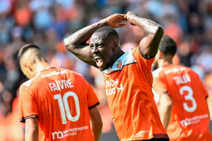 Benjamin Mendy came on for his Lorient debut in their 2-2 draw with Monaco in Ligue 1