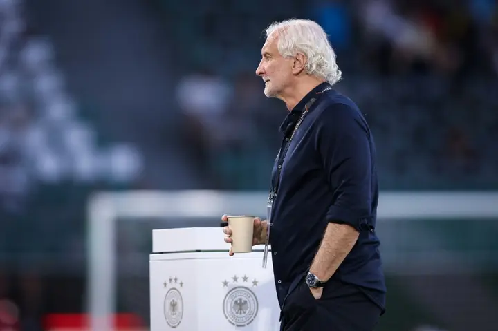 Rudi Voeller has been appointed Germany manager on an interim basis after Hansi Flick was sacked on Sunday