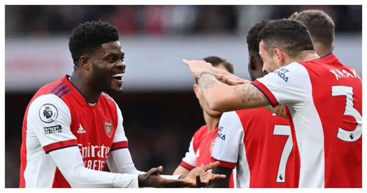 Black Stars talisman Thomas Partey has urged Arsenal to approach the remaining matches of the season as finals. Photo credit: @afcstuff