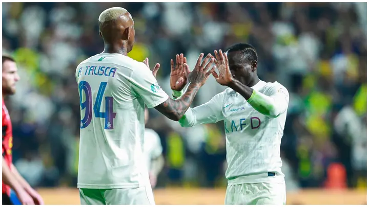 Sadio Mane assisted Anderson Talisca's goal in Al-Nassr's win over Al-Riyadh. Photo: @StopThatMane.