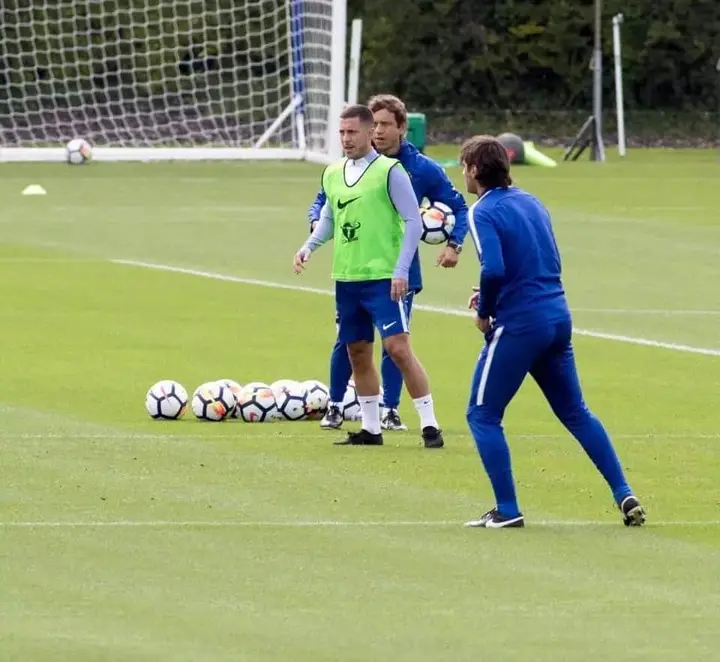 Eden Hazard returns to Chelsea training after suffering ankle injury