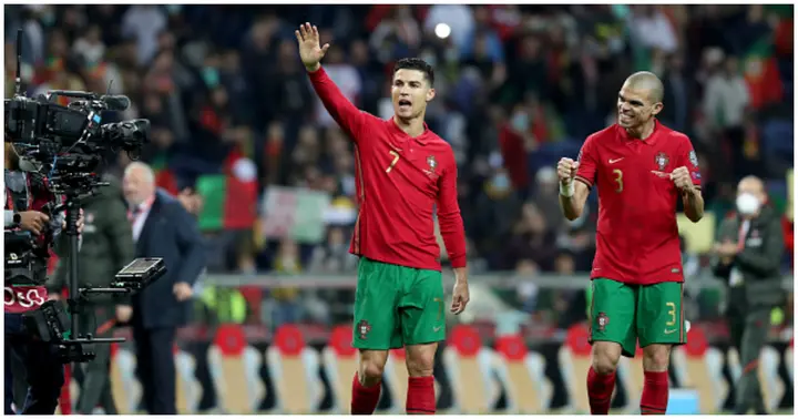 Cristiano Ronaldo reacts during the 2022 FIFA World Cup Qualifier football match between Portugal and North Macedonia. Photo by Pedro Fiúza.