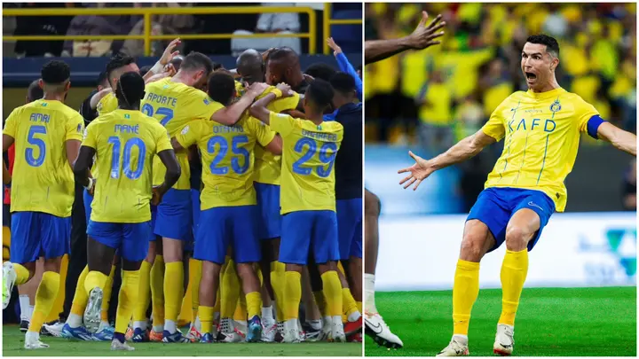 Al Nassr Coach reaction to Cristiano Ronaldo Free kick goal Vs Damac 