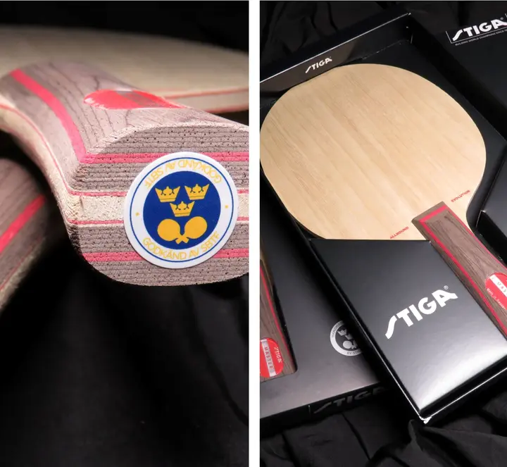 The Stiga is one of the best paddles for spin and control