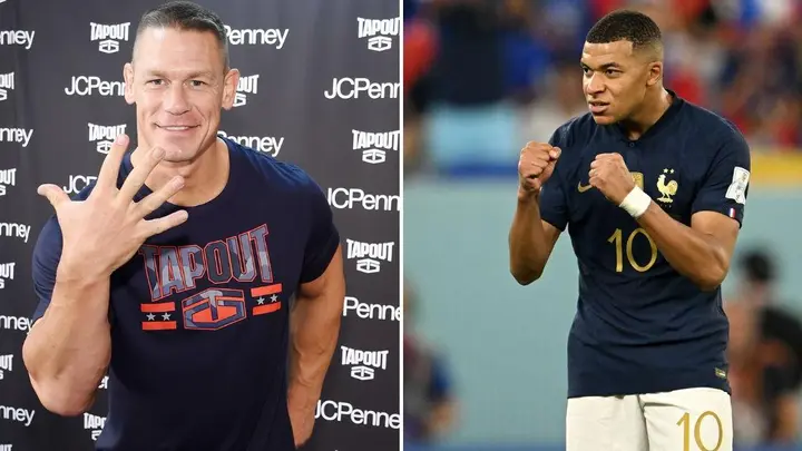 John Cena Shares Video of Kylian Mbappe and Achraf Hakimi